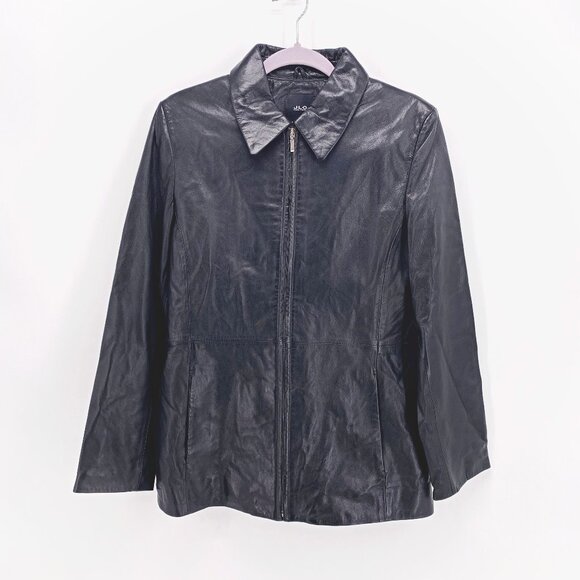 JLC New York Fitted 100% Leather Jacket - Picture 1 of 9